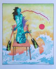 Cím nélkül, 1991, vegyes technika, papír méret: 46 x 64 cm