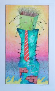 Cím nélkül, 1991, vegyes technika, papír méret: 46 x 64 cm