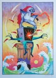 Cím nélkül, 1992, vegyes technika, papír méret: 46 x 64 cm