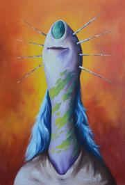Portré 31, 1998, olaj, farost, 44 x 65 cm