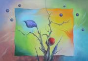 Kristályáfonya 2, 2012, olaj, vászon, 100 x 70 cm