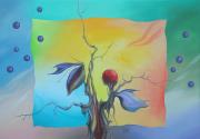 Kristályáfonya 3, 2012, olaj, vászon, 100 x 70 cm
