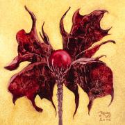 Asztrálvirág 16, 2014, olaj, farost, 20x20 cm