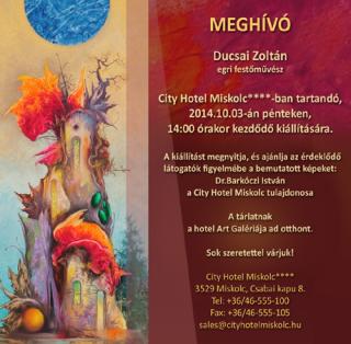 Kiállítás a miskolci City Hotelben