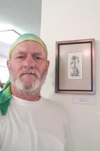 A Biennálén kiállított rézkarcom